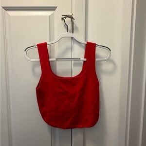House of Harlow 1960 Bold Red Crop Top